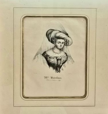 Delaunois - Portrait de M.Elle Raimbaux en costume d'Isabelle