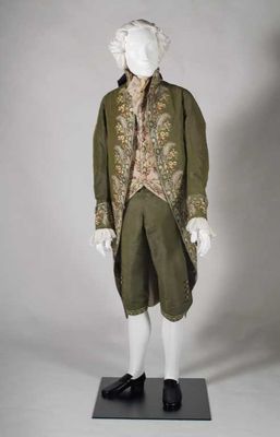 Tailcoat, trouser legs and waistcoat