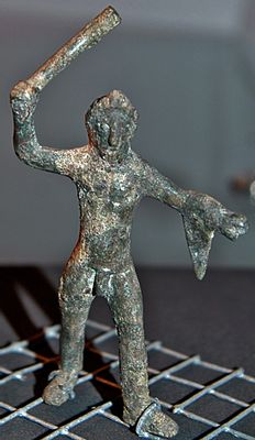 Bronze of a young man in the form of Hercules