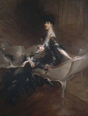 Giovanni Boldini -  Consuelo Vanderbilt, Herzogin von Marlborough, und ihr Sohn Lord Ivor Spencer-Churchill
