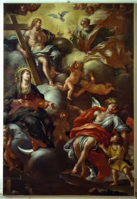 Giacomo del Po - Trinità, Vergine e angelo custode