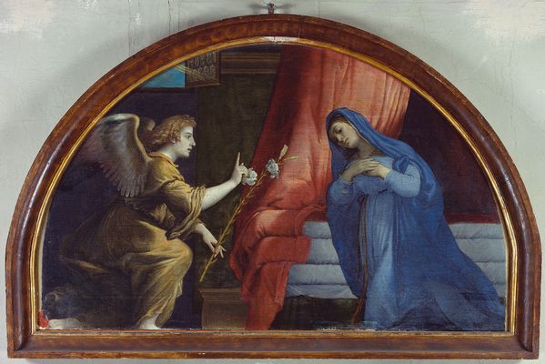 Lorenzo Lotto - Visitazione (lunetta)