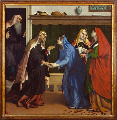 Lorenzo Lotto - Visitation (central altarpiece)
