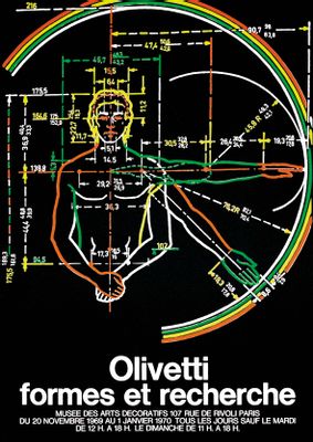 Clino Trini Castelli; Roberto Pieraccini - Manifesto of the Olivetti formes et recherche exhibition