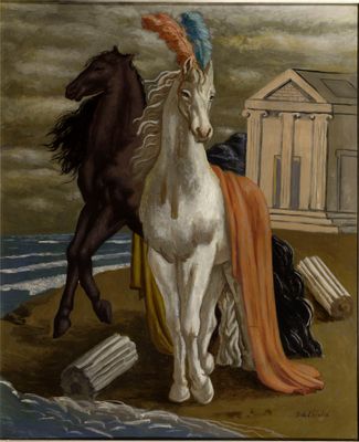Giorgio de Chirico - Cheval d'Agamemnon (due cavalli sulla spiaggia)