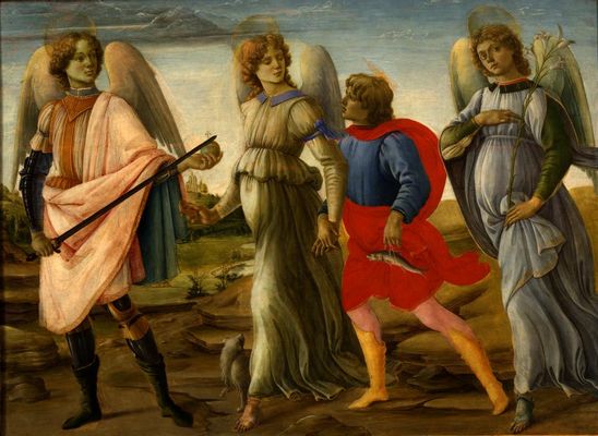 Filippo Lippi - The three archangels and Tobias