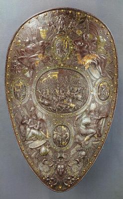 Etienne Delaune - Parade plaque of Henry II of France