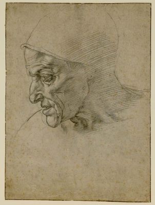 Michelangelo Buonarotti - cabeza masculina