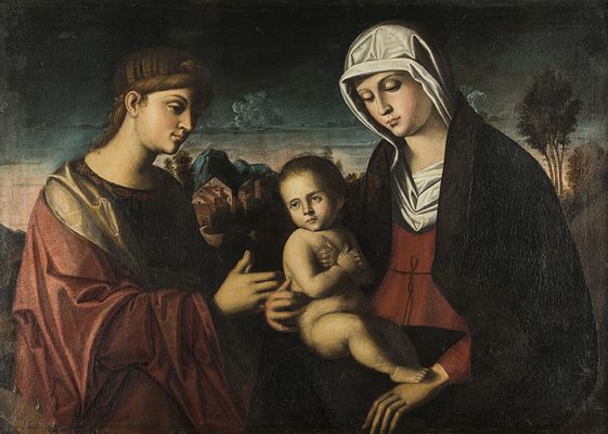 Giovanni Bellini - Madonna with child and St. Catherine