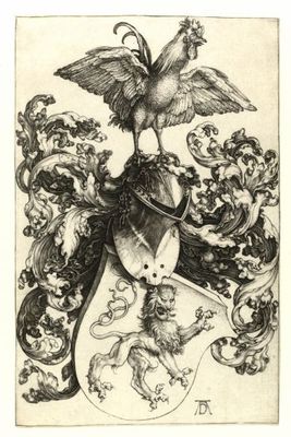 Albrecht Dürer - Lo stemma con il leone e il gallo