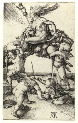 Albrecht Dürer - La strega che cavalca una capra