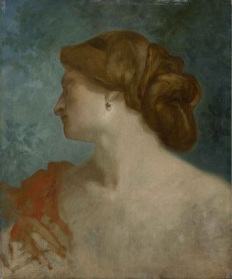 Pierre Puvis de Chavannes - retrato, de, un, mujer, en perfil