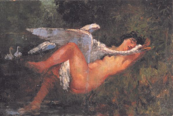 Giacinto Satta - Leda and the Swan
