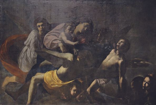 Giovanni Battista Caracciolo, detto Battistello - Madonna and Child in Glory