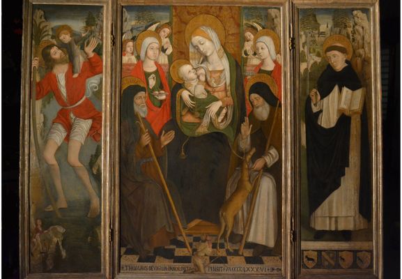 Tommaso de Vigilia - Virgin and Child between the saints Agata and Lucia and the saints Calogero and Giuseppe