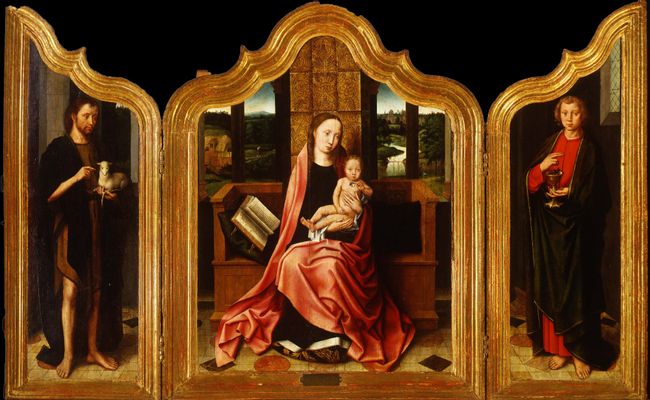 Madonna con Bambino, San Giovanni Battista, San Giovanni Evangelista