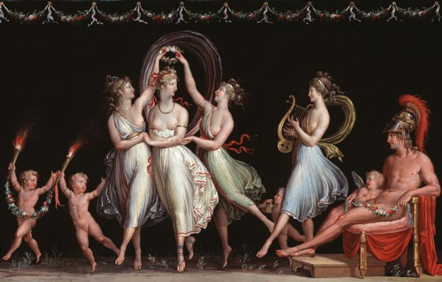 Antonio Canova - The Graces and Venus dance in front of Mars