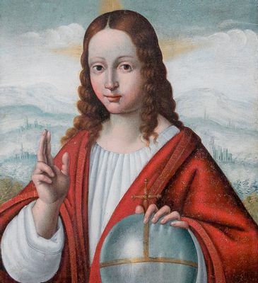 Gian Giacomo Caprotti, detto Salai - Infant Christ as Salvator Mundi