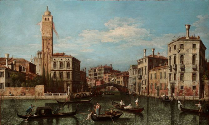 Giovanni Antonio Canal, detto Canaletto - Il Canal Grande verso Cannaregio con la chiesa di San Geremia, palazzo Labia e il ponte delle Guglie