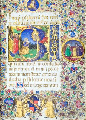 Psautier en parchemin enluminé par Leonardo Bellini pour le couvent de S. Maria delle Vergini à Venise