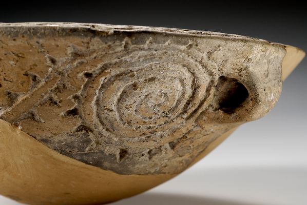 Detail of a bowl with meander decoration from Pescale