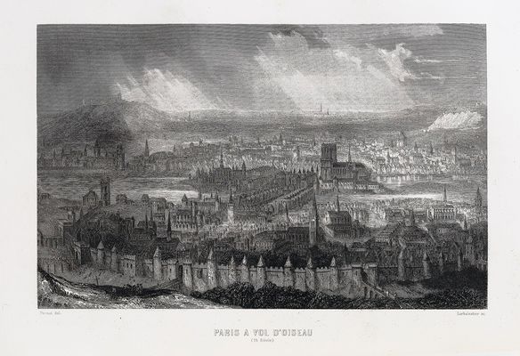 Vista de París en el siglo XV.