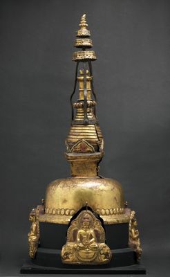 Stupa with cosmic Buddhas