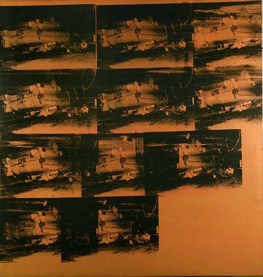 Andy Warhol - Orange Car Crash (5 muertes 11 veces en Orange) (Orange Disaster)