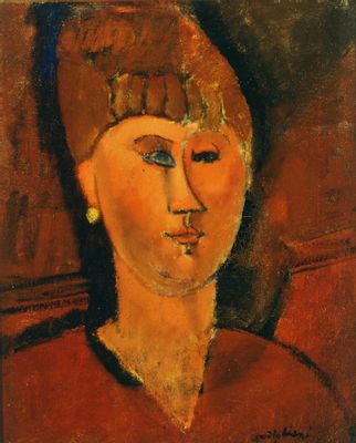 Amedeo Modigliani - La Niña Roja (Cabeza de Mujer Pelirroja)
