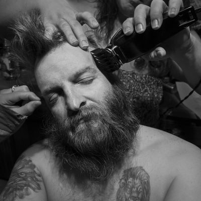 Larry Fink - Denny’s Haircut, March 2015