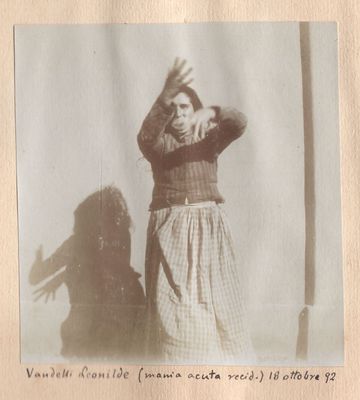 Photograph of a patient of the San Lazzaro psychiatric hospital