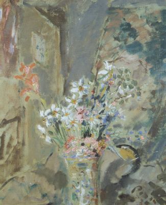 Filippo de Pisis - Vase with flowers