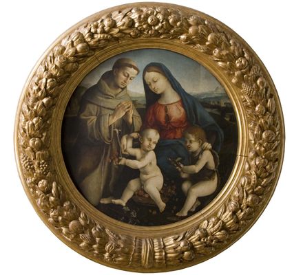 Girolamo Genga - Madonna und Kind mit den Heiligen Johannes und Antonius von Padua