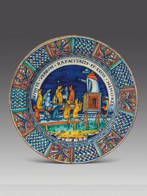 Plate, A wolf preaching to animals