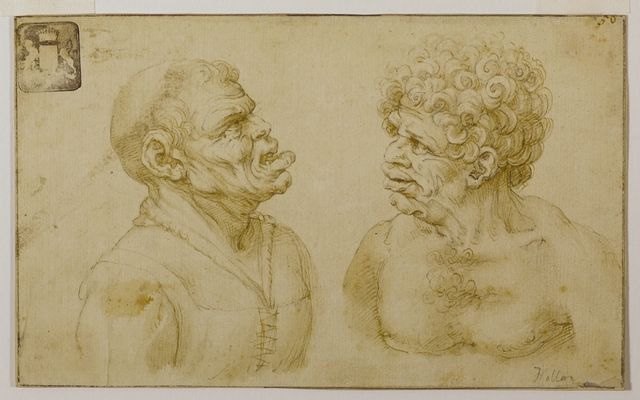 Wenzel Hollar - Two heads of character