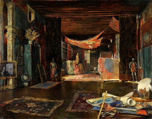 Mariano Fortuny y Madrazo - El estudio del pintor en el Palazzo Pesaro degli Orfei