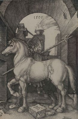 Albrecht Dürer - Stallion and rider