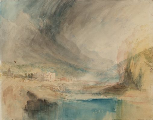 Joseph Mallord; William Turner - Storm over the Mountains