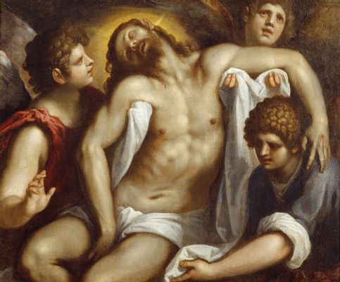 Jacopo Negretti, detto Palma il Giovane - Cristo morto sorretto dagli angeli
