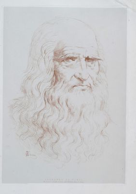Carlo Felice Biscarra - Self-portrait of Leonardo da Vinci