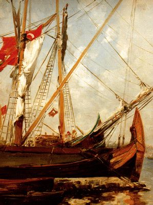 Alberto Pasini - Boote auf dem Bosporus