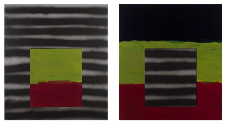 Sean Scully - Window Diptych Green