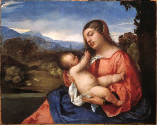 Tiziano Vecellio, detto Tiziano - Vierge à l'enfant
