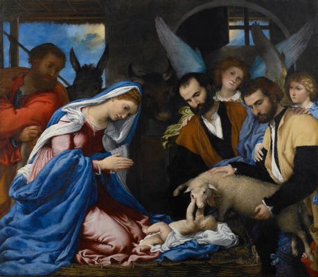 Lorenzo Lotto - Adoration of the shepherds