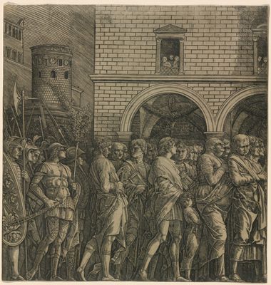 Andrea Mantegna - Le triomphe de César : les sénateurs