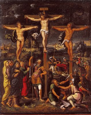 Girolamo Sellari, detto Girolamo da Carpi - La Crocifissione