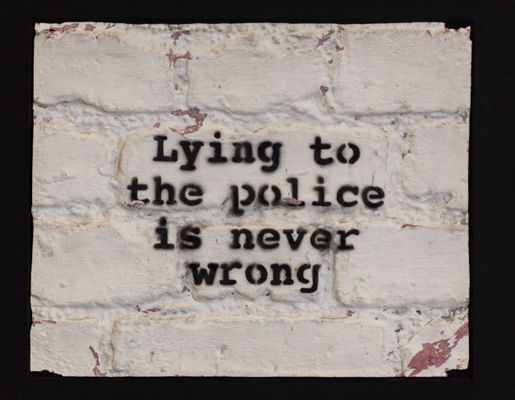 Banksy - Lying to the Police is Never Wrong