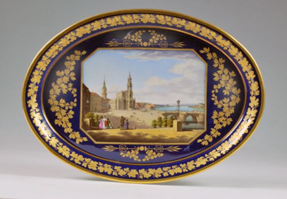 Tea and coffee service decorated with views of Dresden and Saxony