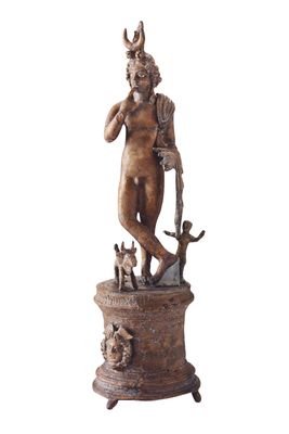 Statuette of Harpocrates with the name of the owner or the artist