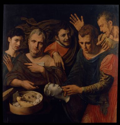 Frans Floris; William Key - Autoritratto di Frans Floris e William Key con Tito, Caio e Vitellio